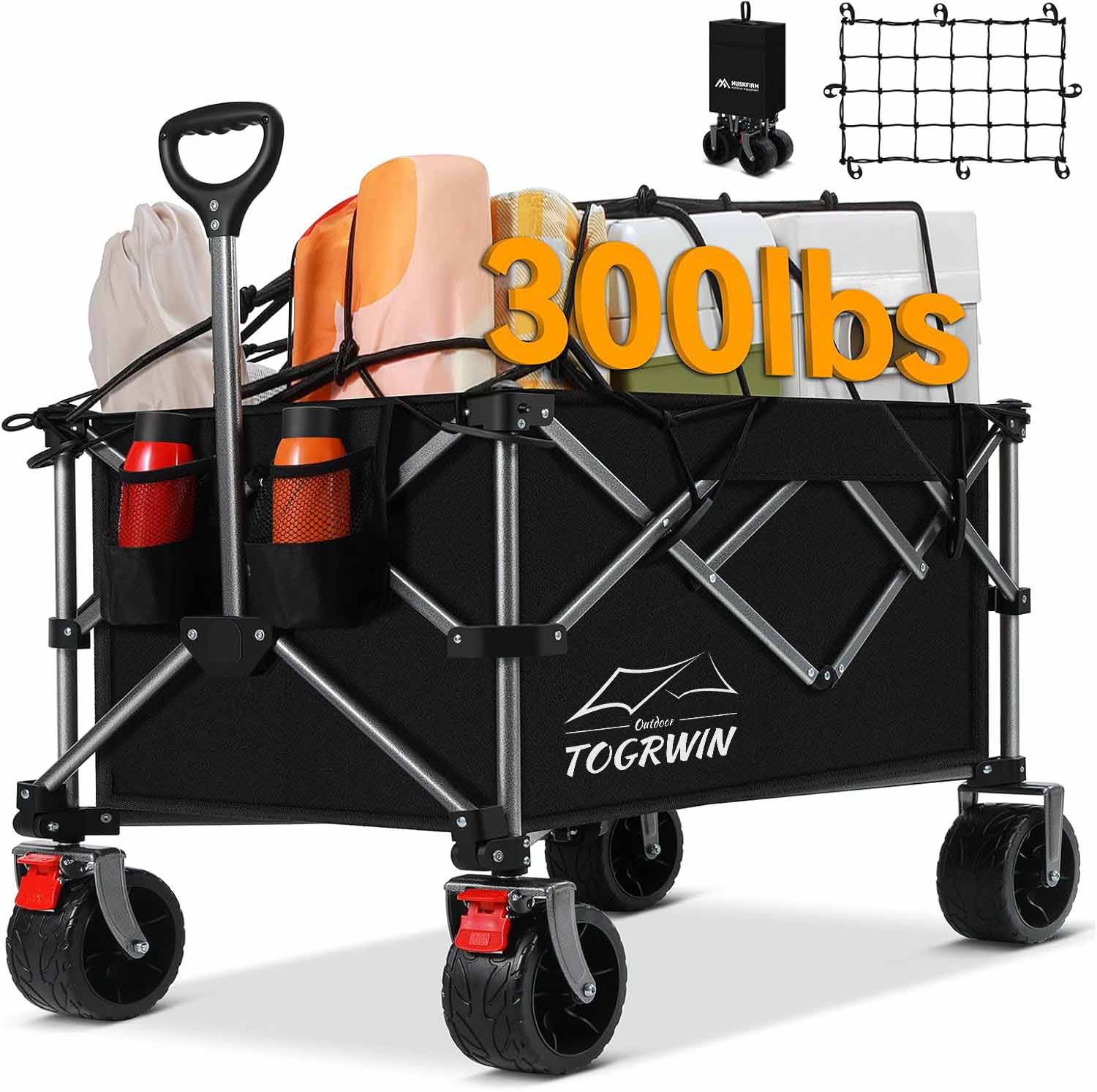 Torgwin campingvogn sammenleggbar All Terrain Wagon Folding Beach Wagon